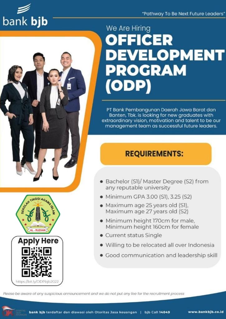 BJB Rekrutmen Program Officer Development Program (ODP) Tahun 2022