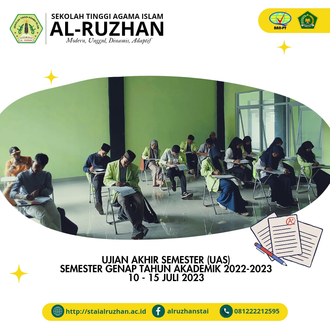 STAI AL-Ruzhan Melaksanakan Ujian Akhir Semester (UAS) Semester Genap 2022-2023