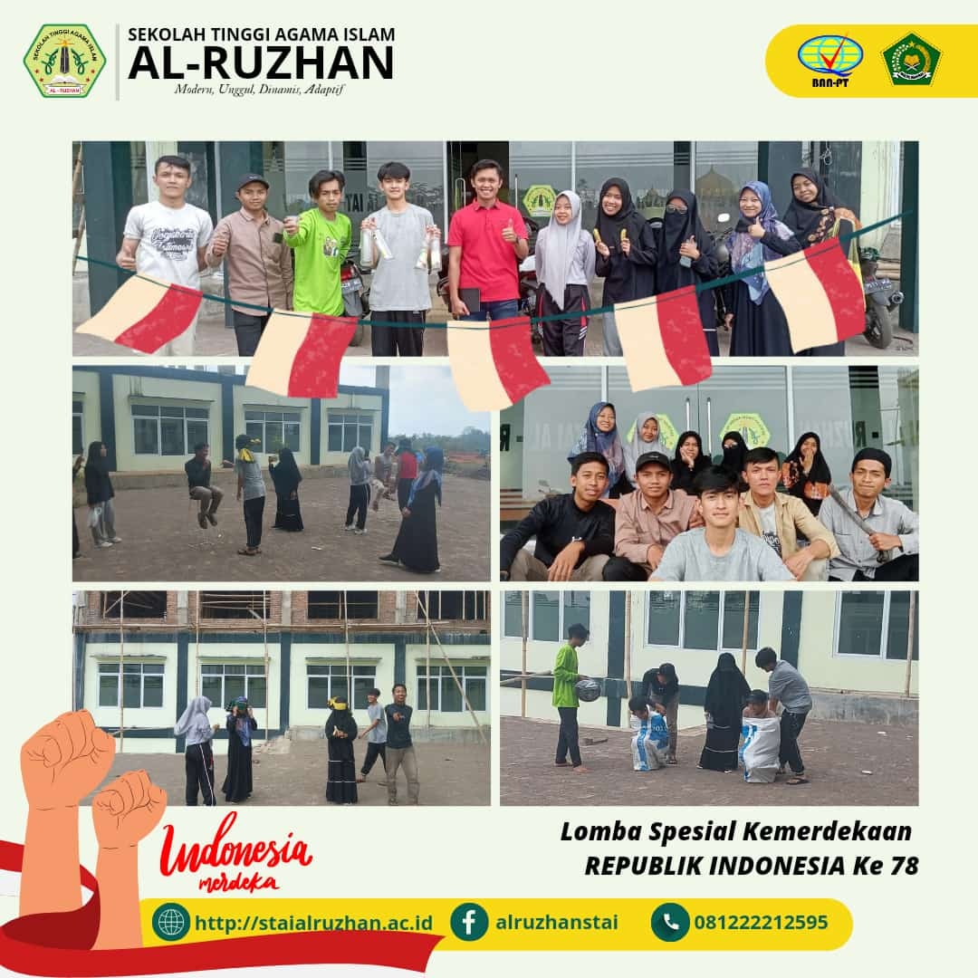 Peringatan HUT RI ke-78: Perangkat Organisasi Mahasiswa STAI ALRUZHAN Tasikmalaya Bersatu dalam Perlombaan