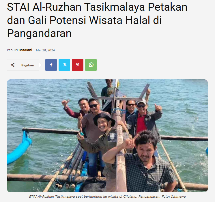 STAI Al-Ruzhan Tasikmalaya Petakan dan Gali Potensi Wisata Halal di Pangandaran