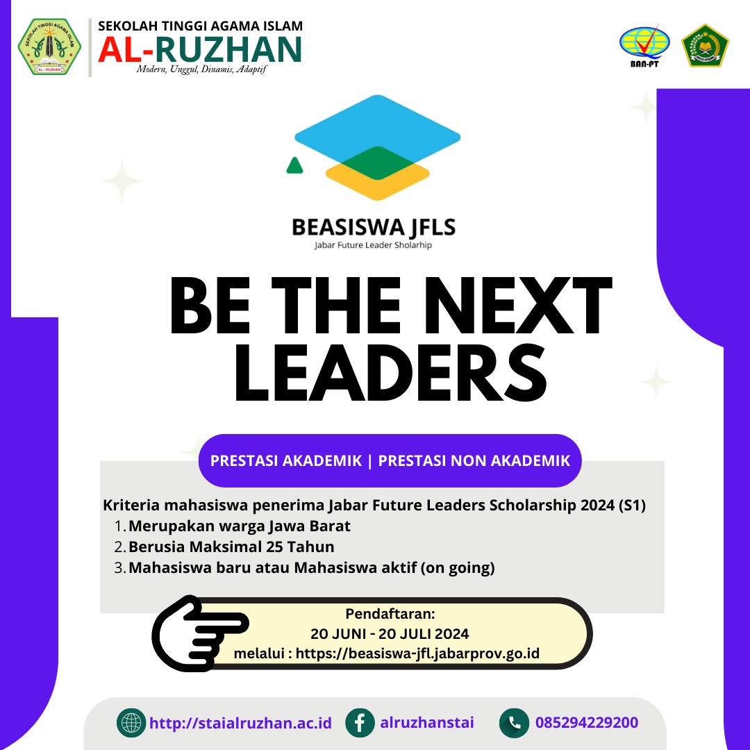 BEASISWA JFLS | BE THE NEXT LEADERS BERSAMA STAI AL RUZHAN